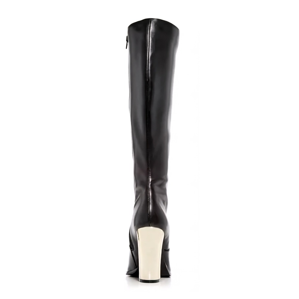 AQUA‎ BLACK NAPPA PU BOOTS - Picture 3 of 6